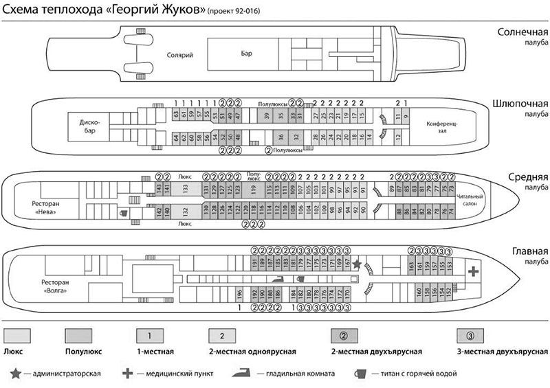 Схема теплохода тихий дон